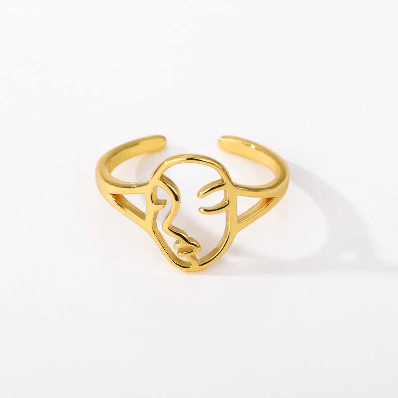 artdeco ring adjustable gold