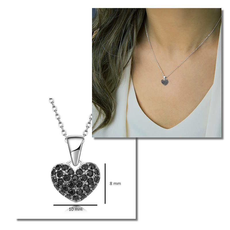 Black onyx heart pendant necklace Black onyx heart pendant necklace