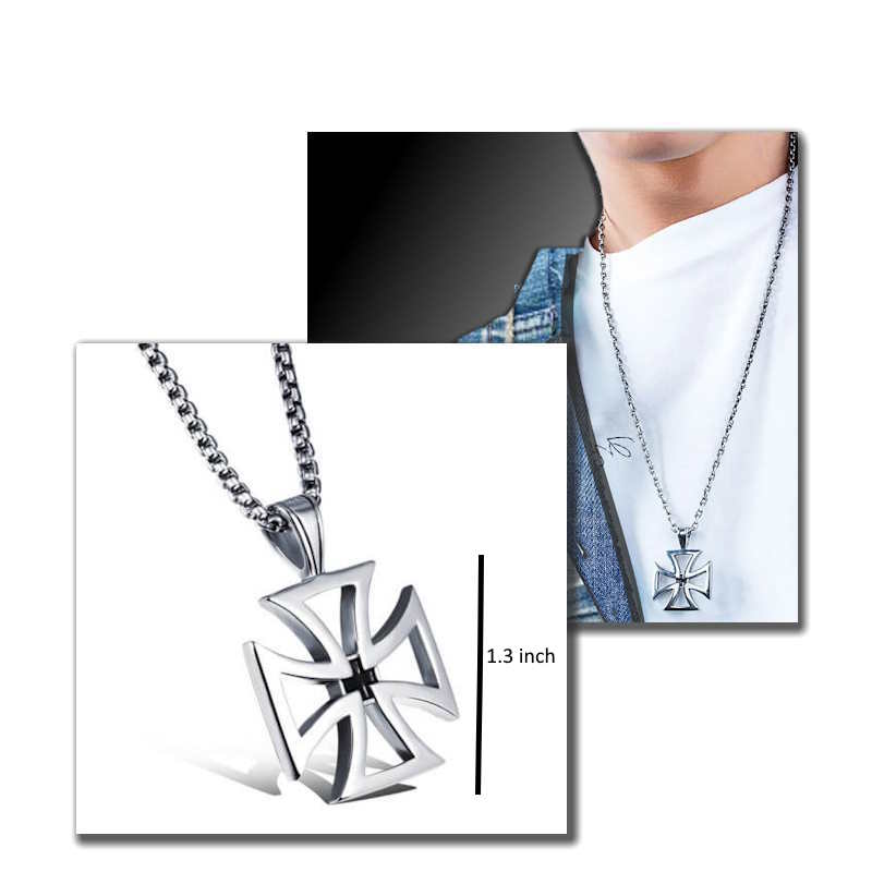 Stainless Steel Cross Necklace for Men or Women Stainless Steel Cross Necklace for Men or Women