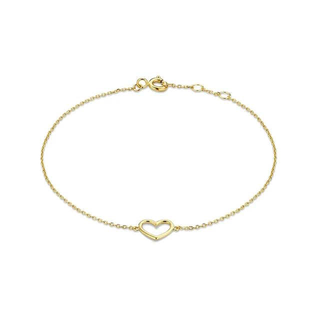 Dainty Open Heart Bracelet - Gold Dainty Open Heart Bracelet - Gold