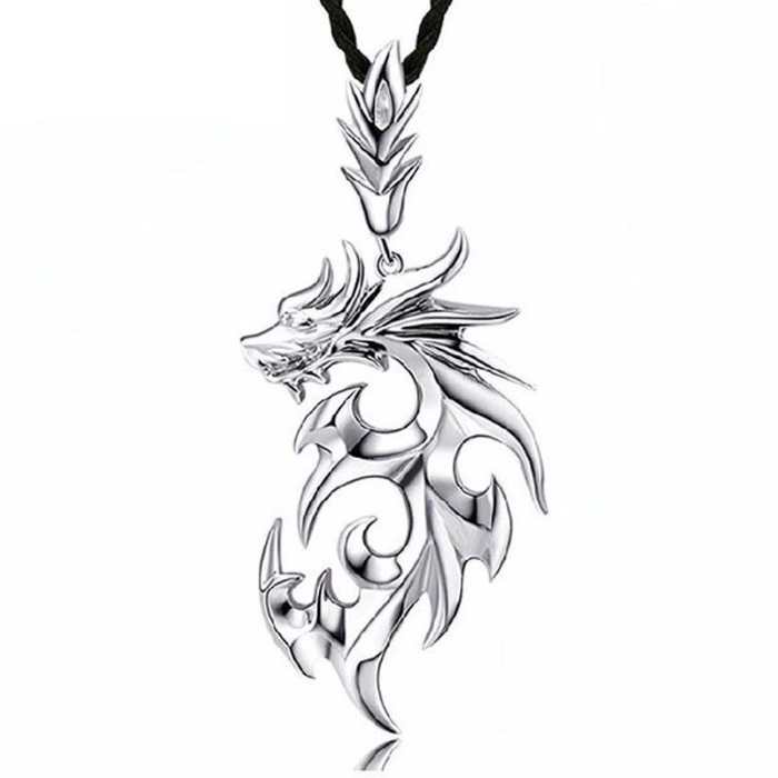 3d Dragon Pendant necklace silver 3d Dragon Pendant necklace silver