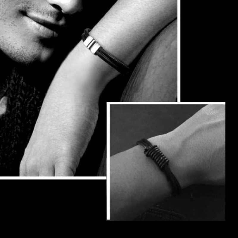 Minimalist Black Leather Bracelet Minimalist Black Leather Bracelet