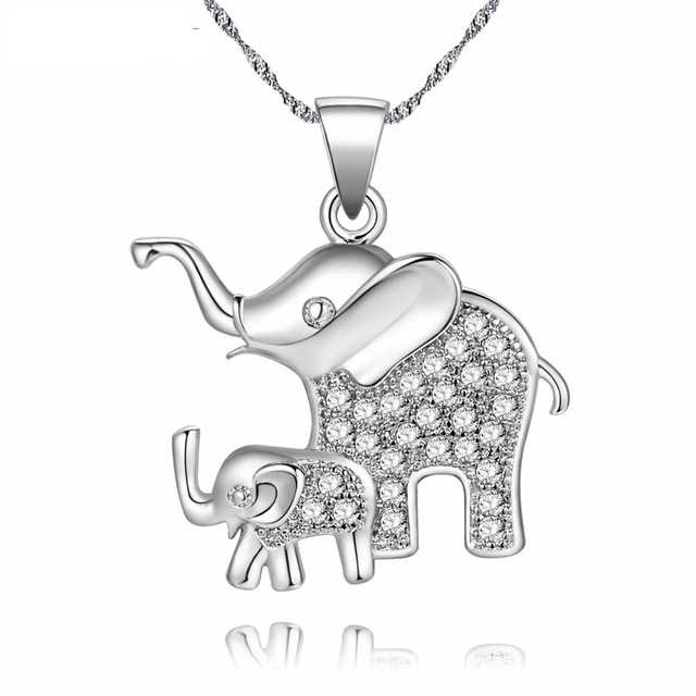 elephant necklace charm, platinum baby mom elephant necklace elephant necklace charm, platinum baby mom elephant necklace