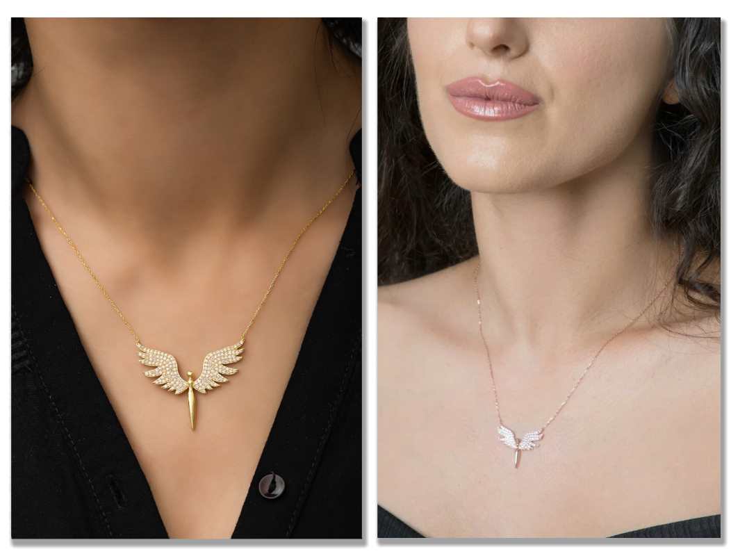 Necklace with angel gold Necklace with angel gold