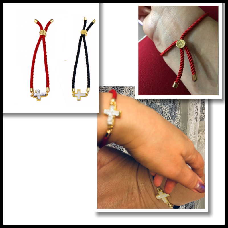 Cross Charm Cord Bracelets - Couples Bracelets Cross Charm Cord Bracelets - Couples Bracelets