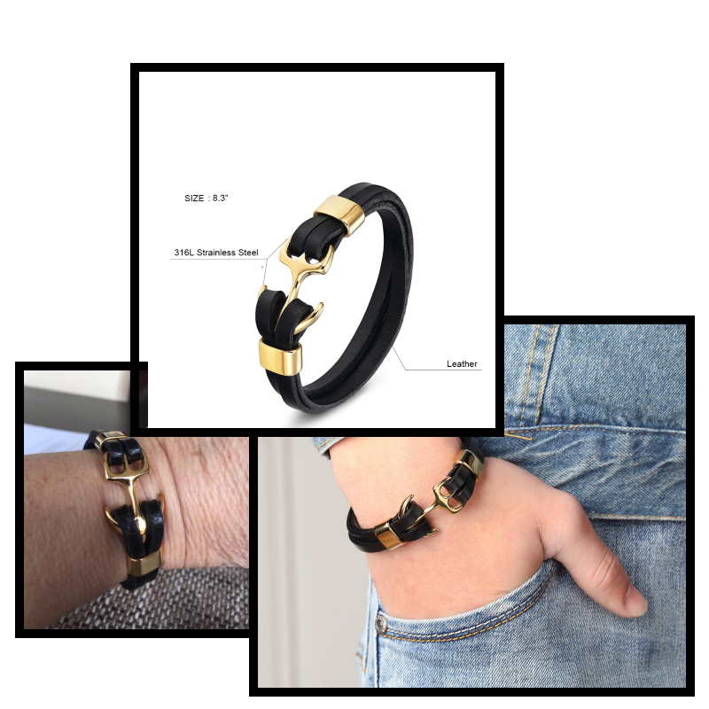 anchor hope leather bracelet anchor hope leather bracelet