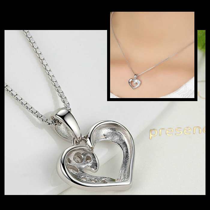 Open Heart Necklace - Sterling Silver Necklace for women Open Heart Necklace - Sterling Silver Necklace for women
