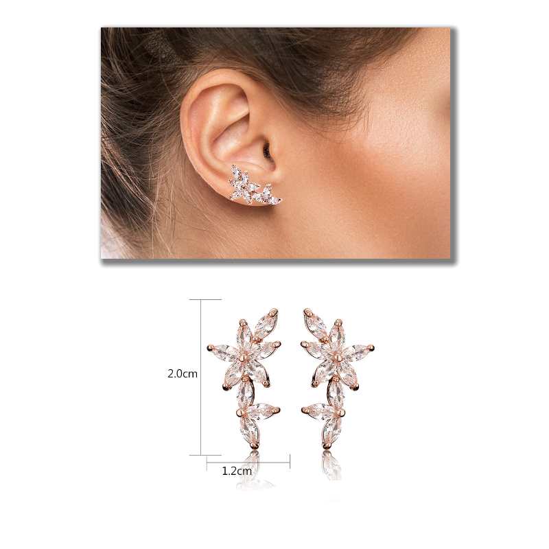 Rose Gold Bridal Earrings Rose Gold Bridal Earrings