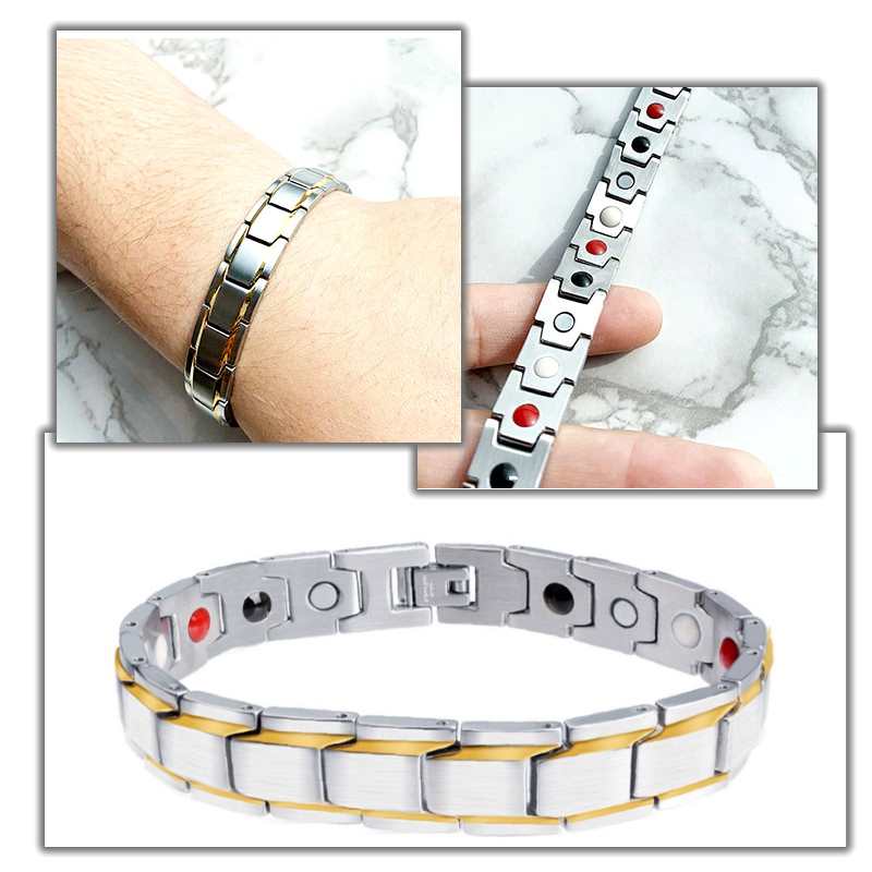 Magnetic Bracelet for Men Stainless Steel Silver Gold Magnetic Bracelet for Men Stainless Steel Silver Gold