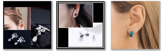Different styles of earrings for women