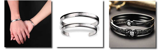 SureWayDM Jewelry - Diamond Zirconia Bangles for Couples | 