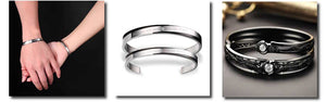 SureWayDM Jewelry - Diamond Zirconia Bangles for Couples | 