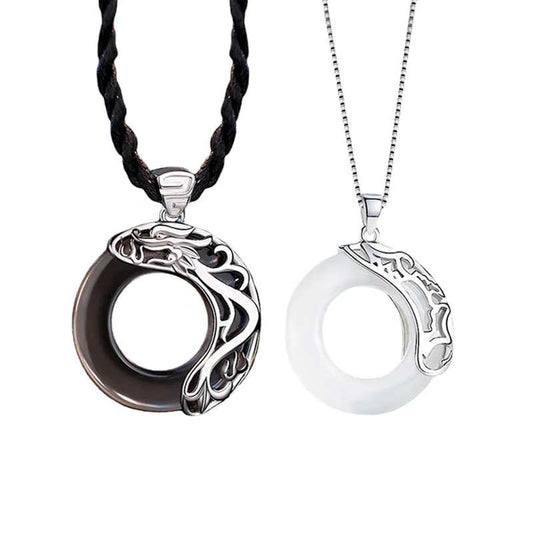circle of love couple necklaces