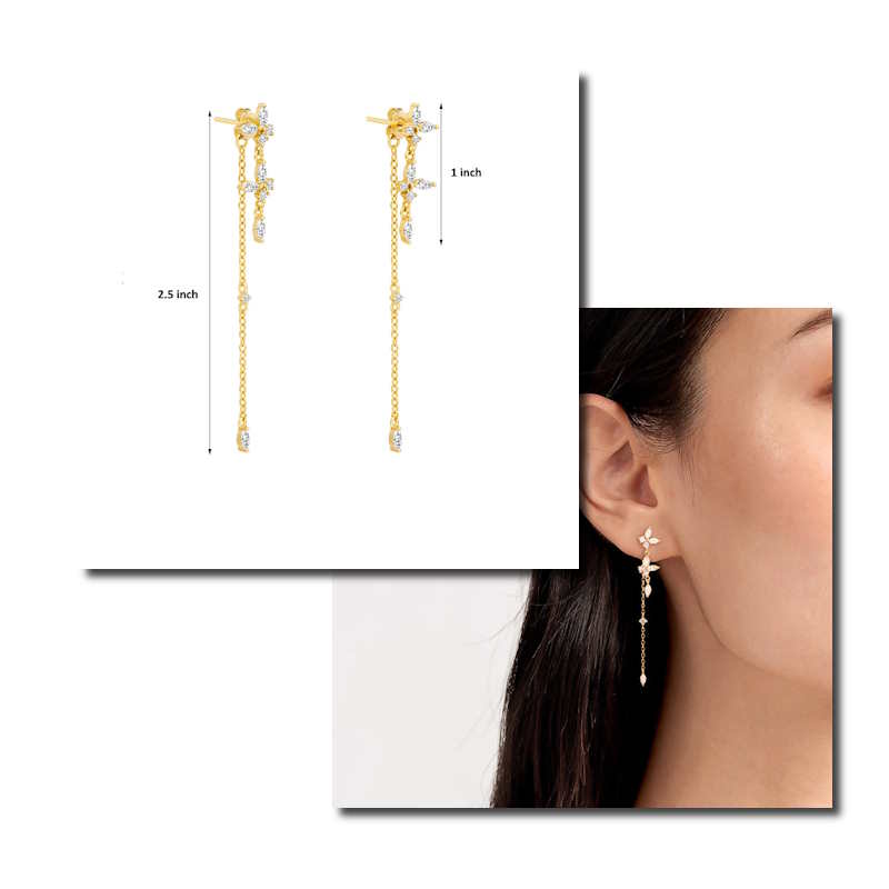 Chain Drop Earrings Gold