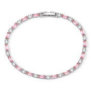 pink crystal tennis bracelet