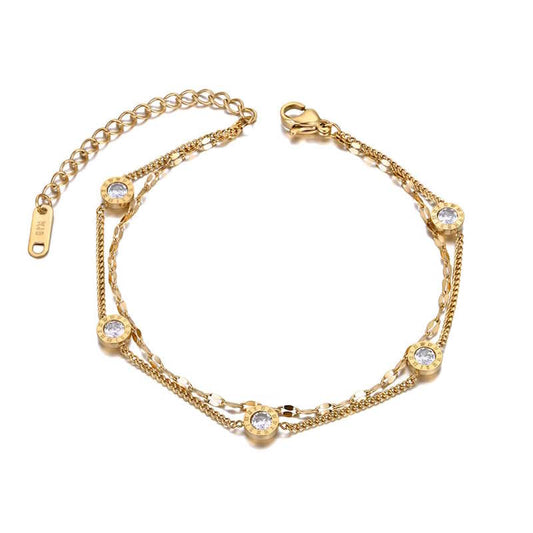 Bezel Set Zirconia Bracelet