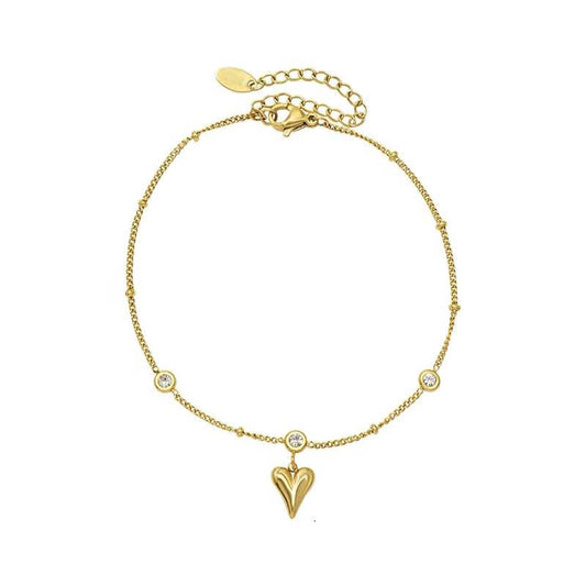 Anklet With Heart Charm