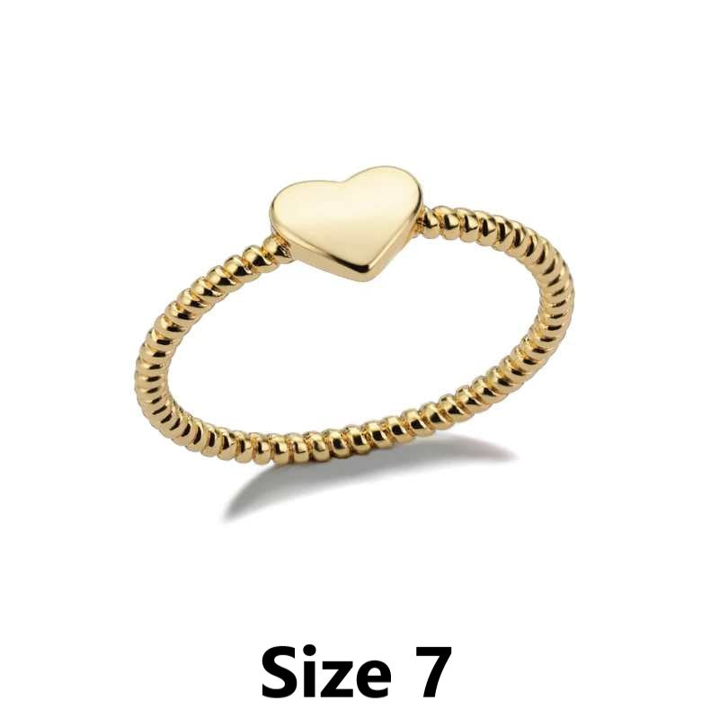 heart ring in gold color