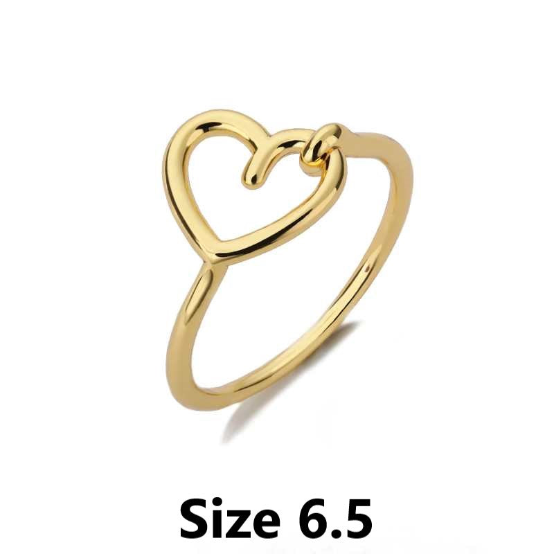 open heart gold ring