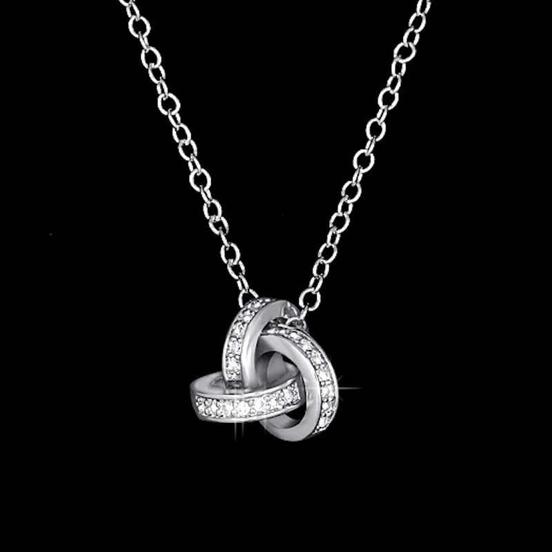 Twist Three Knot Pendant Necklace