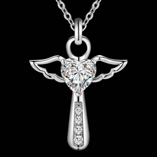 angel wing cross necklaces
