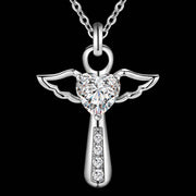 angel wing cross necklaces