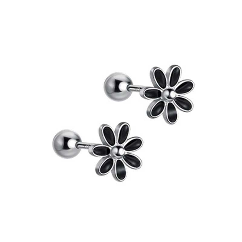 Dainty Black Stud Earrings For Women