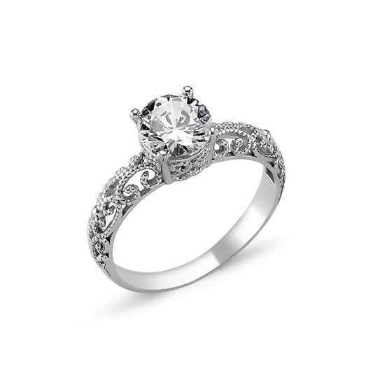 Cubic Zirconia Engagement Ring