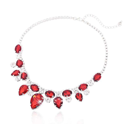 red statement necklace for women