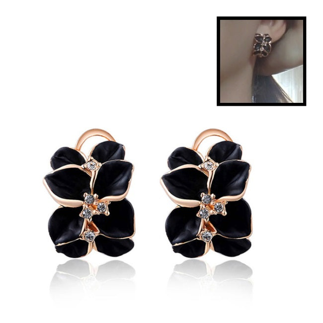 Accessories for Women Korean Black Bow Zircon Ball Pendant Ear Button  Earrings for Woman Girls Wedding Party Luxury Jewelry Gift - AliExpress