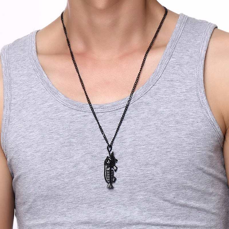 Stainless Steel Black Charm Lords Prayer Spanish Fashion Mens Pendant  Necklace - Walmart.com