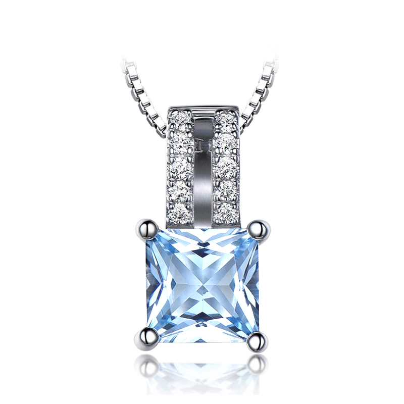 blue topaz women necklace