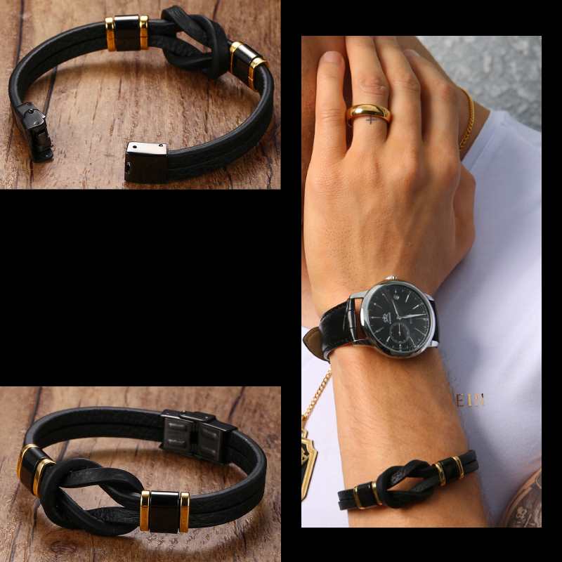 Infinity Knot Bracelet- Leather Bracelet