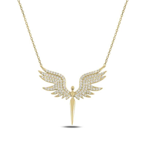 golden angel necklace