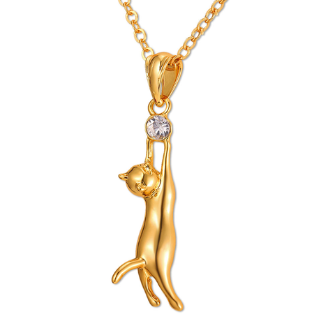 cat pendant necklace, cute cat necklace