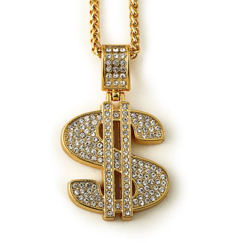 buy hip hop necklace dollar sign