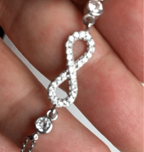 Infinity Charm Bracelet for Women in Sterling Silver