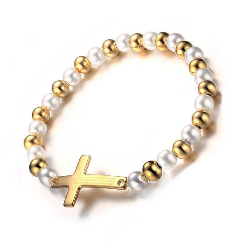 gold cross bracelet