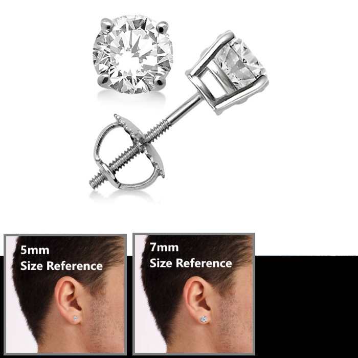 Screw Ear Studs Stainless Steel Men Stud Earrings at Rs 36/pair in Mumbai