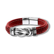 Celtic Knot Infinity Leather Bracelet - Anniversary Gift- Couples Jewelry