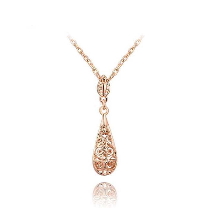 rose gold pendant necklace women