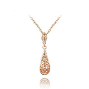 rose gold pendant necklace women