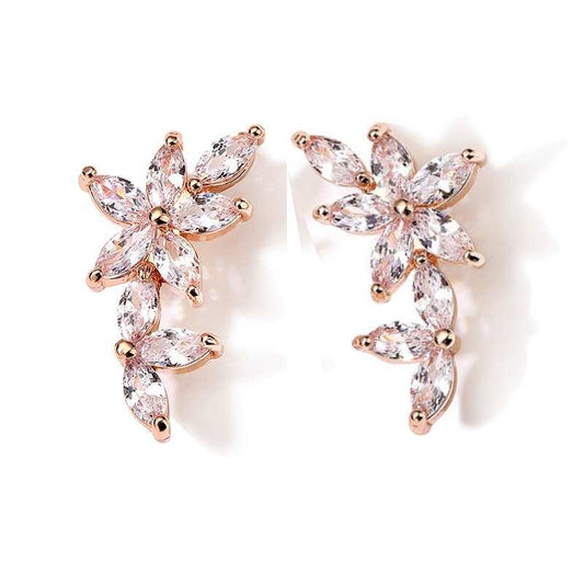 Rose Gold Bridal Earrings