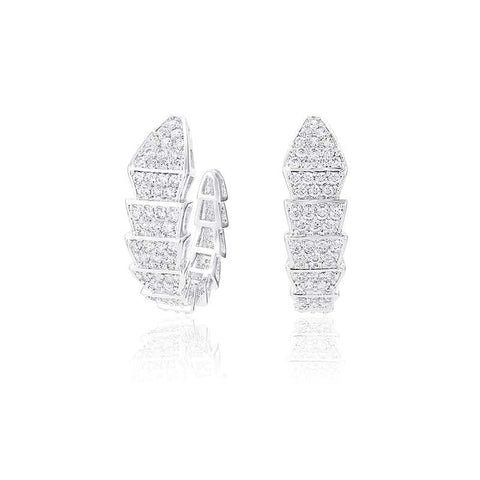 Designer Silver Hoop Earrings for women