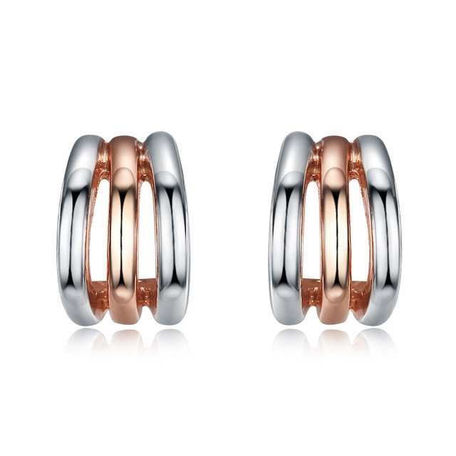 womens huggie earrings, rose gold stud earrings