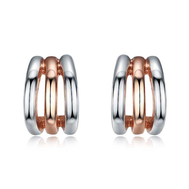 womens huggie earrings, rose gold stud earrings