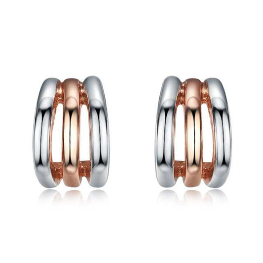 womens huggie earrings, rose gold stud earrings