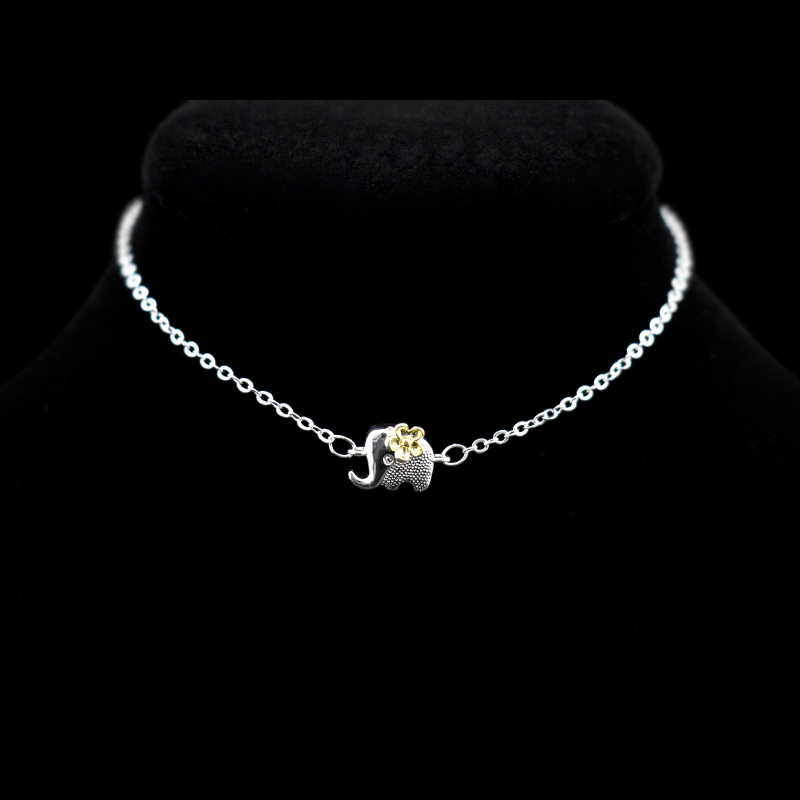 silver elephant anklet