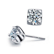 sterling silver cubic zirconia stud earrings for women