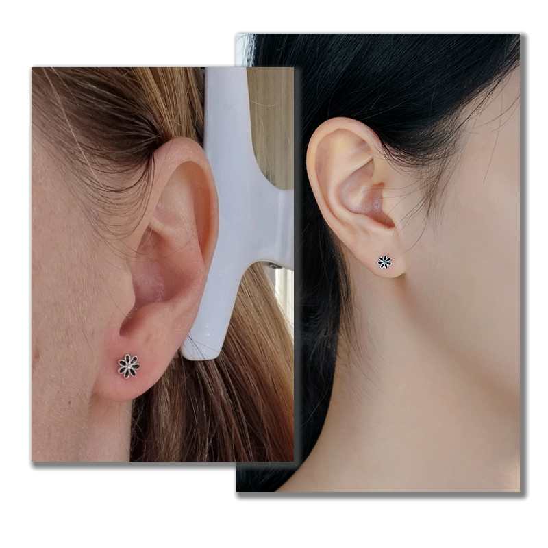 sterling silver black earrings for women